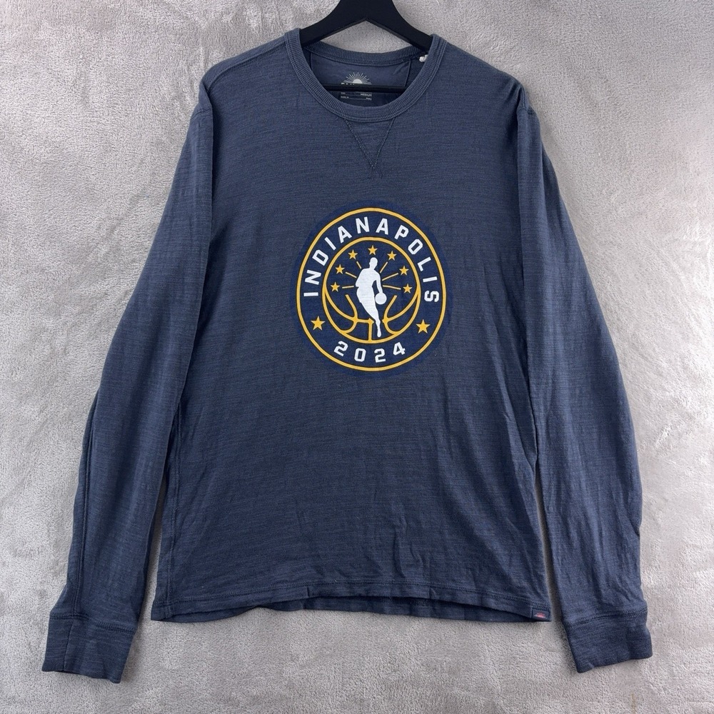 Faherty Sunwashed Organic Sweater Mens Size Medium Blue Indianapolis 2024